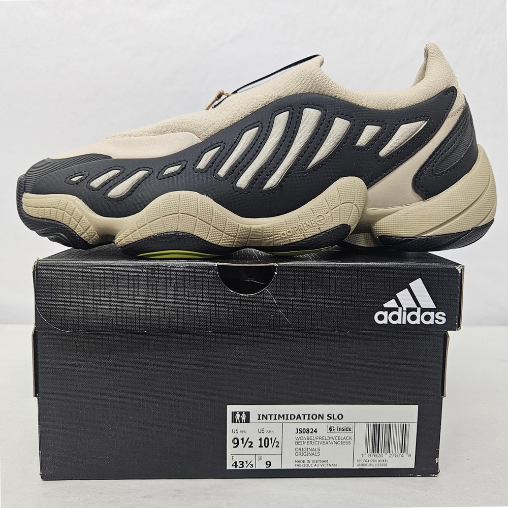 Adidas Intimidation SLO Slip-On Shoes JS0824 Wonder Beige Black Mens Size 9.5